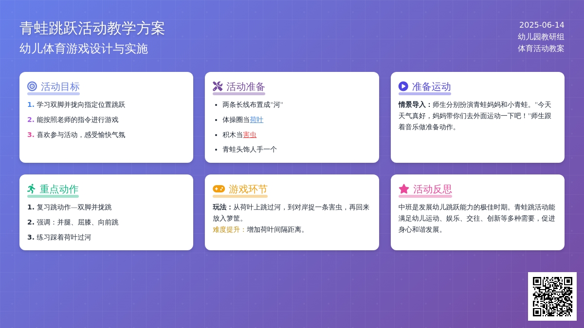 中班游戏活动小青蛙跳荷叶教案反思
