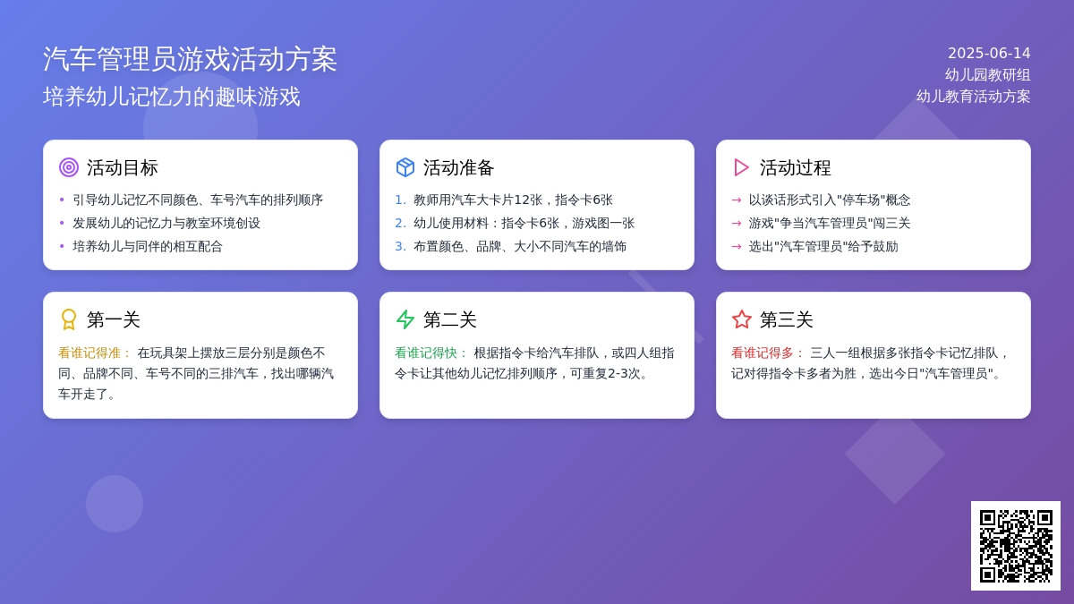 中班思维游戏汽车城教案反思