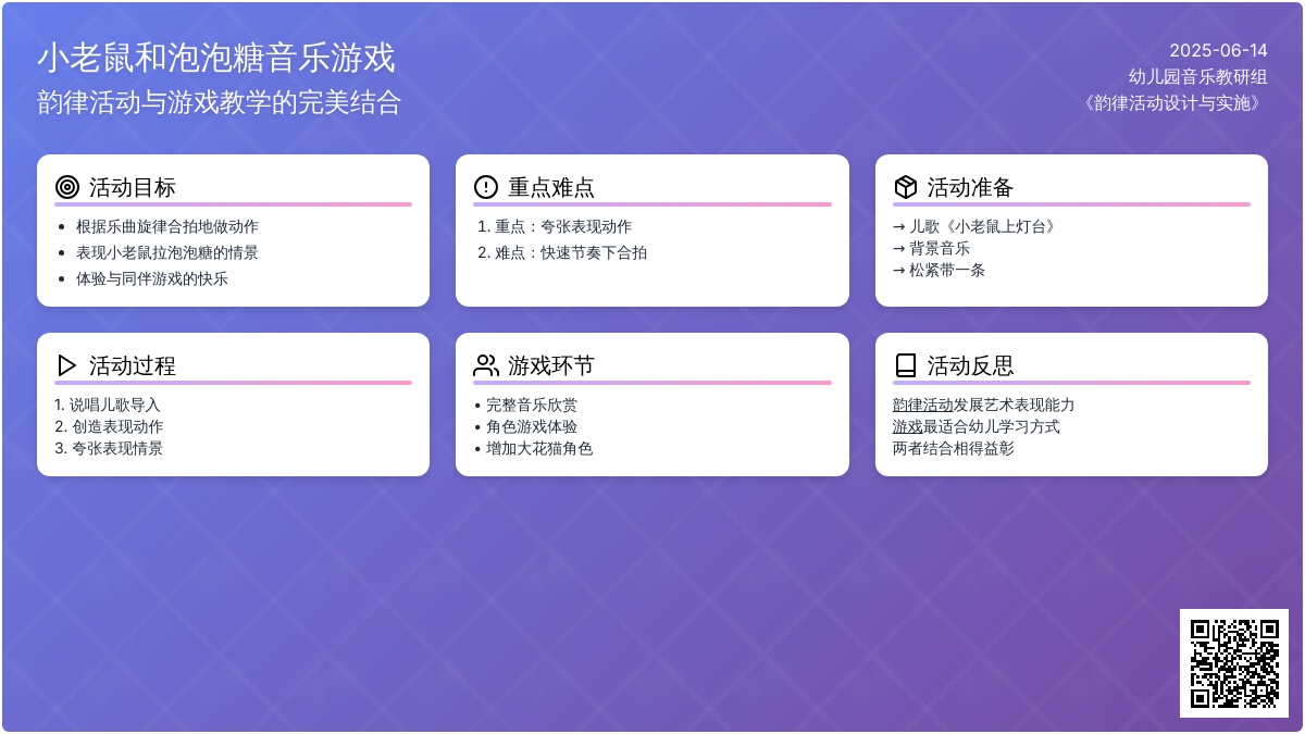 中班音乐游戏小老鼠和泡泡糖教案反思