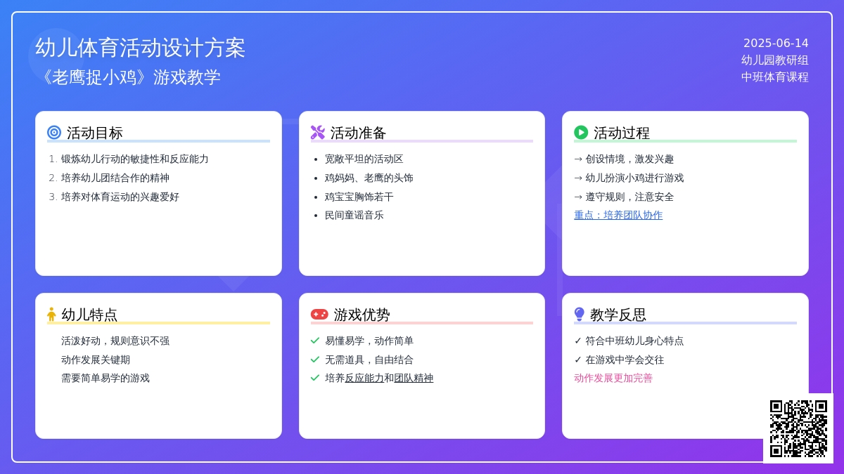 中班民间游戏活动老鹰捉小鸡教案反思