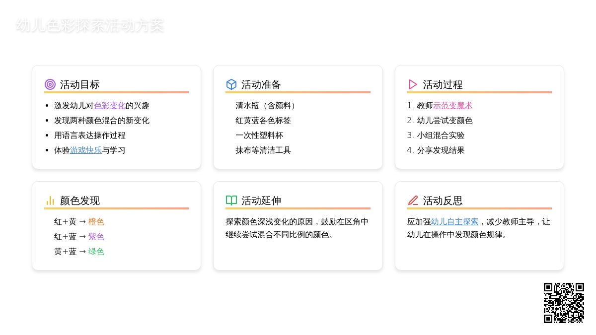 中班玩色游戏活动颜色变变变教案反思