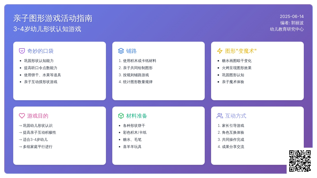 中班亲子游戏好玩的图形教案
