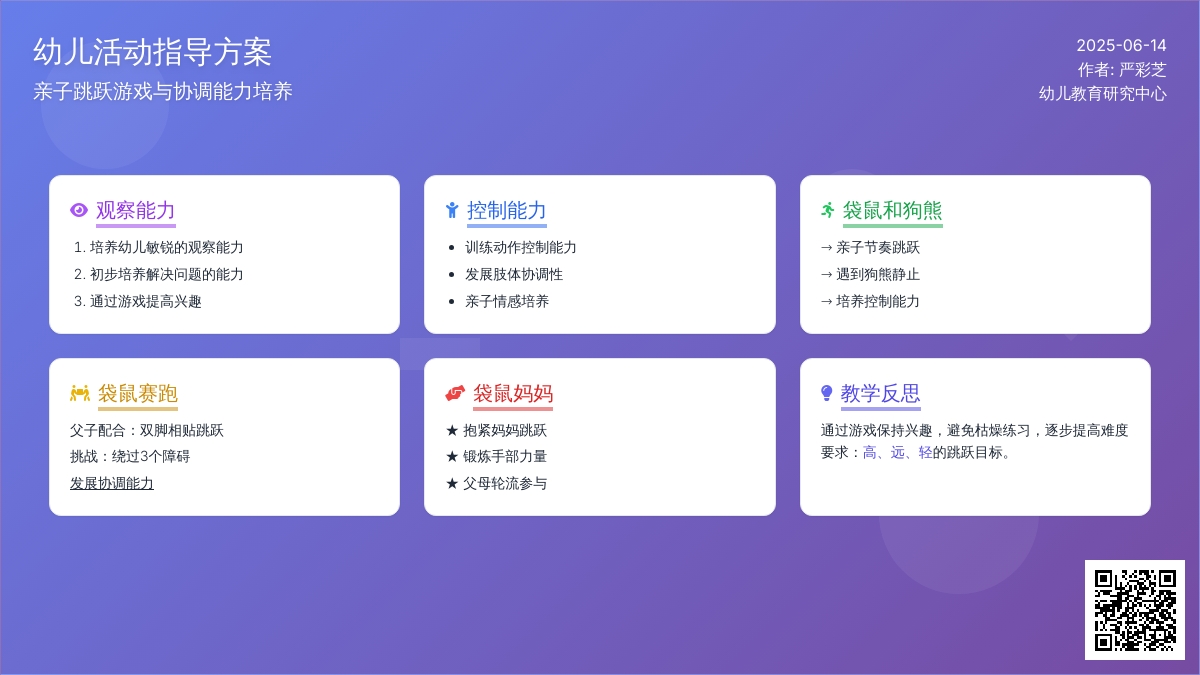 中班亲子体育游戏跳跃游戏教案反思