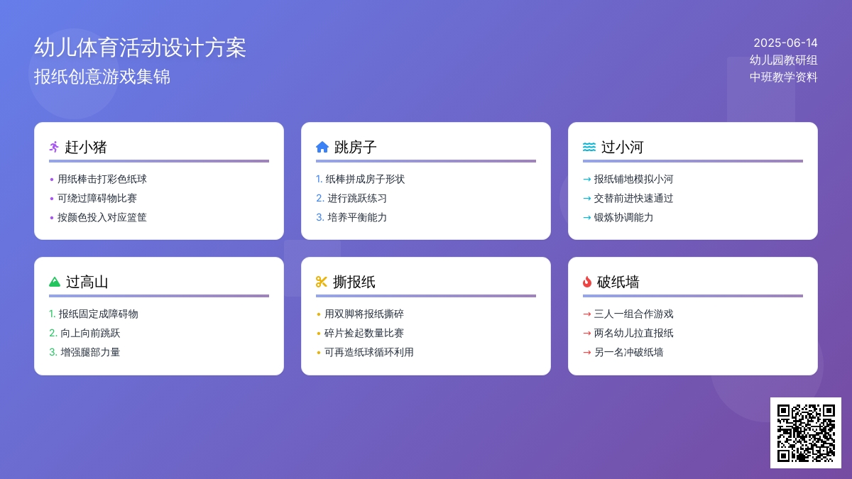中班室内体育游戏报纸系列教案反思