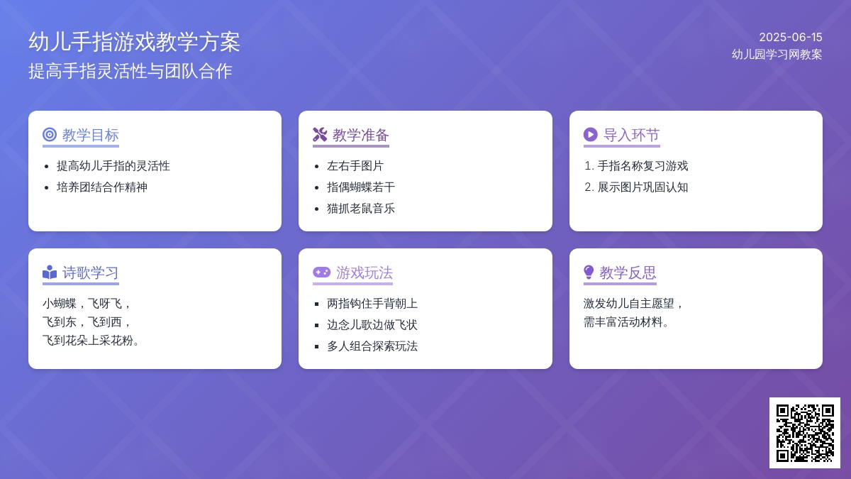 中班游戏手指游戏教案反思