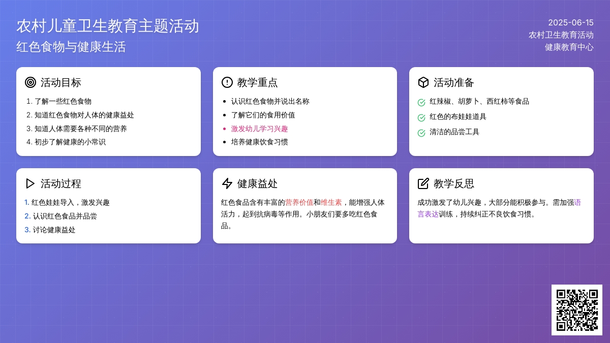 中班健康好吃的红色食物教案反思