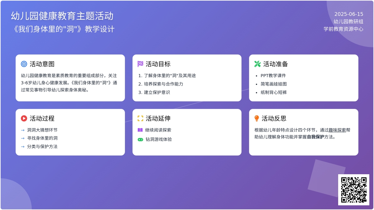 中班健康我们身体里的洞教案反思