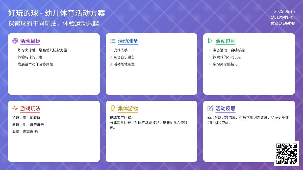 中班健康好玩的球教案反思