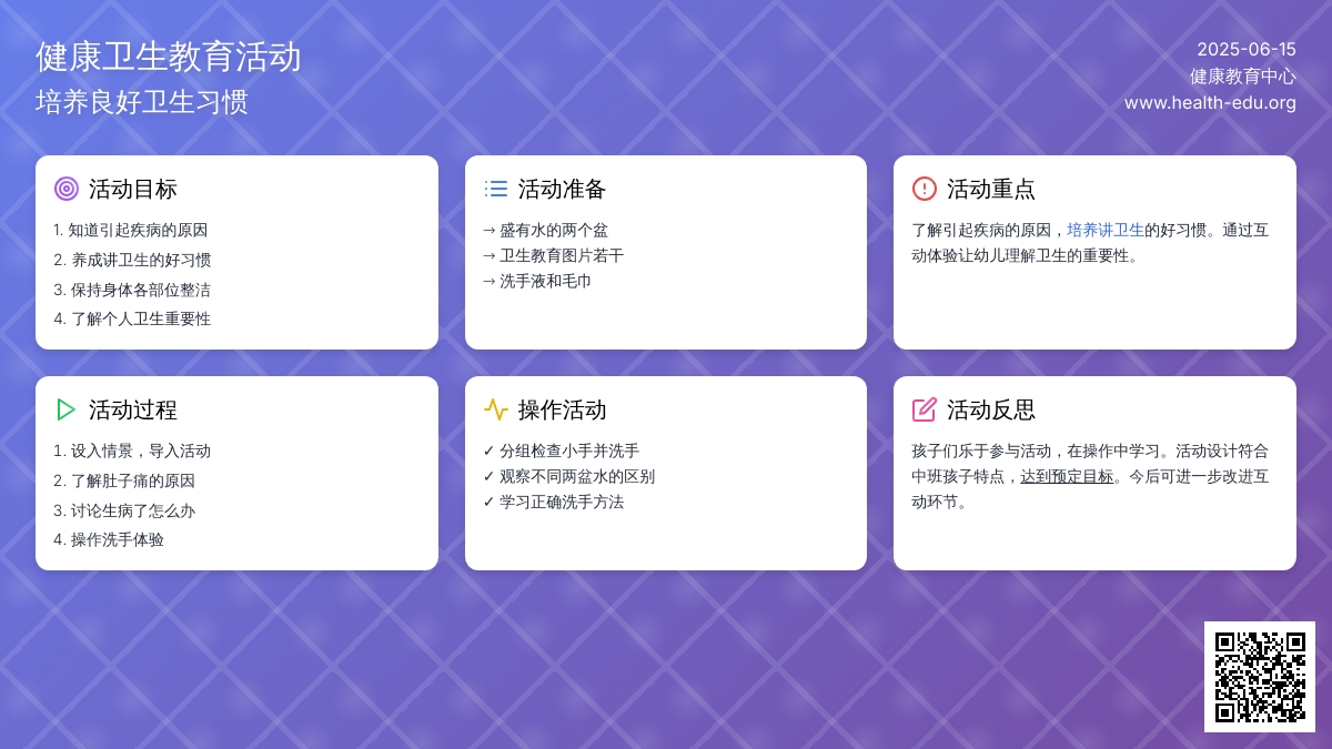 中班健康活动讲卫生教案反思
