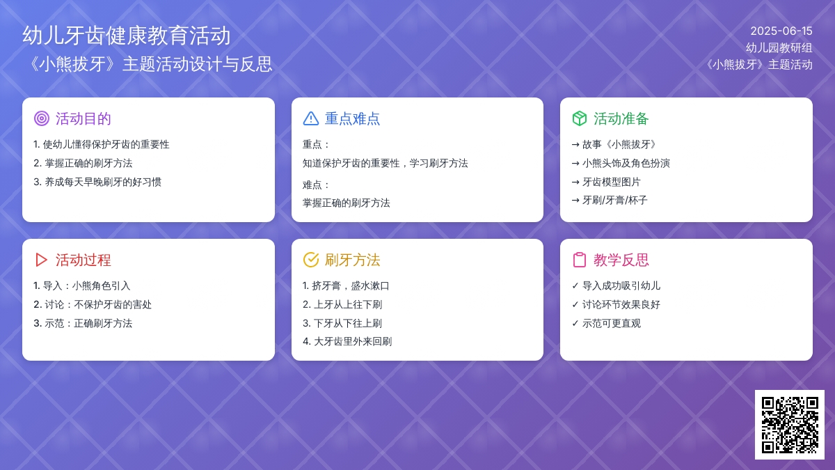 中班健康小熊学刷牙教案反思