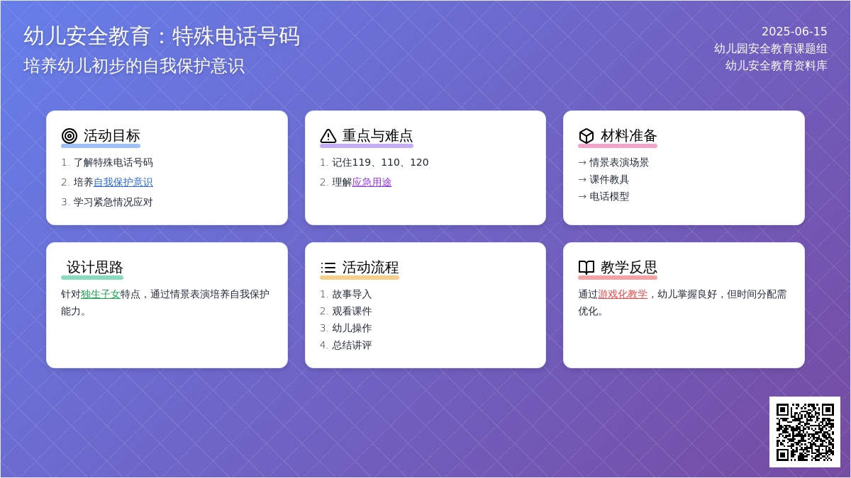 中班健康活动特殊的电话号码教案反思