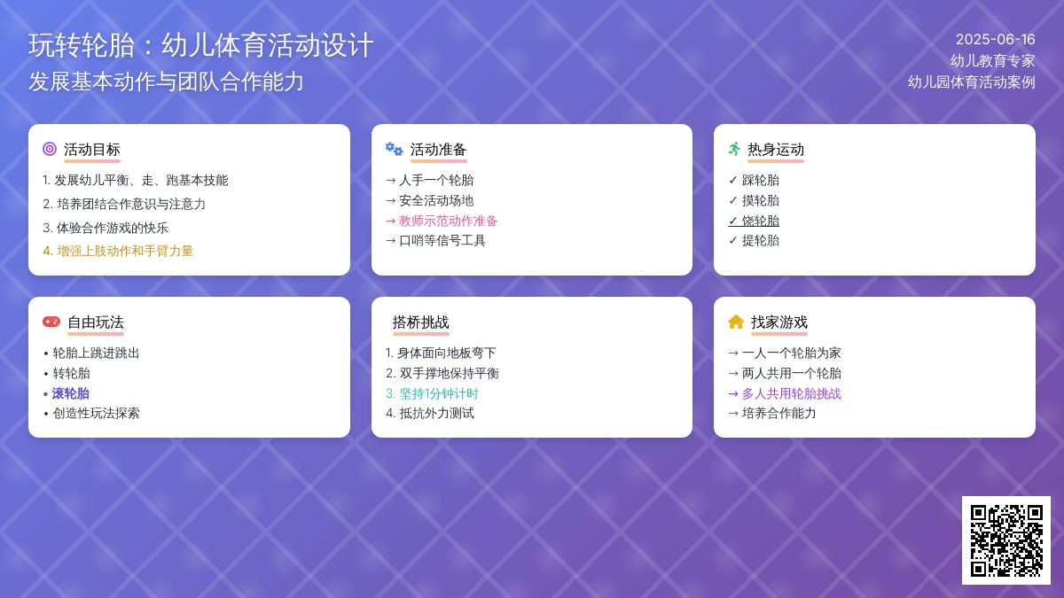 中班体育活动玩转轮胎教案