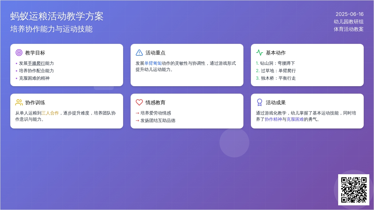 中班体育蚂蚁运粮教案反思
