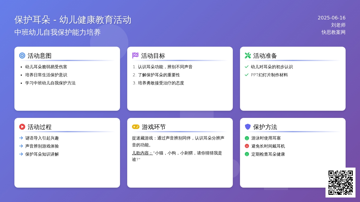 中班健康公开课保护耳朵教案反思