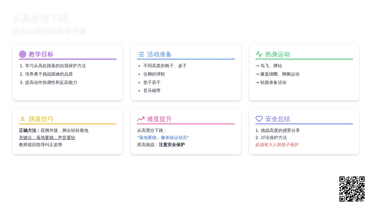 幼儿园中班健康公开课从高处往下跳教案