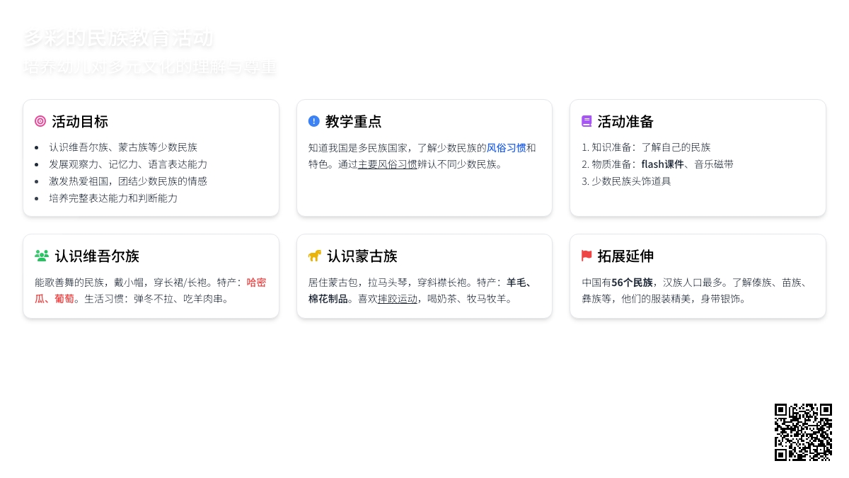 中班社会活动教案：少数民族教案