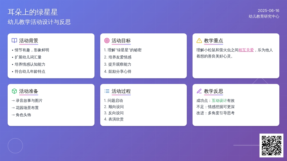 中班社会耳朵上的绿星星教案反思