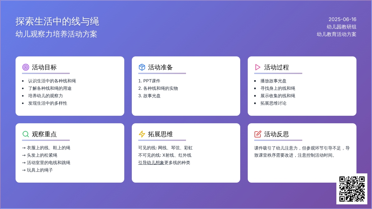 中班社会绳和线教案反思