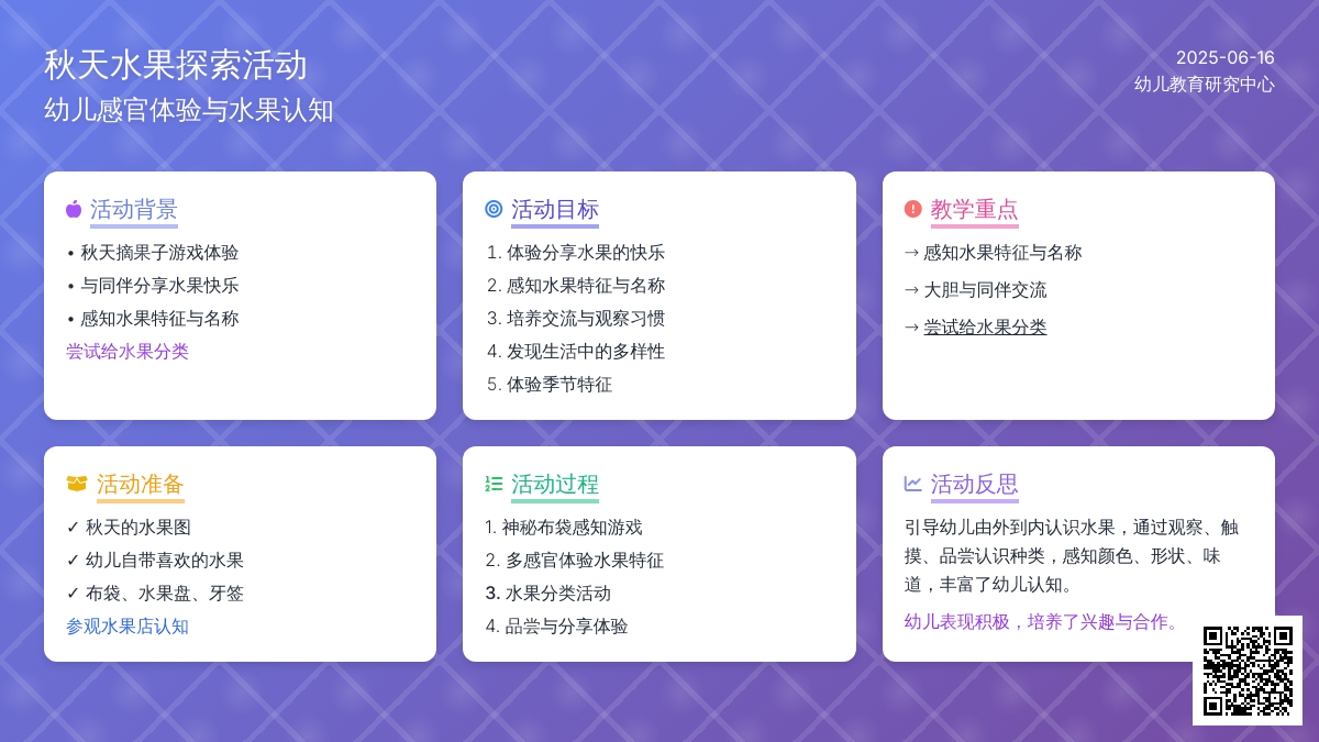 中班社会秋天的水果教案反思