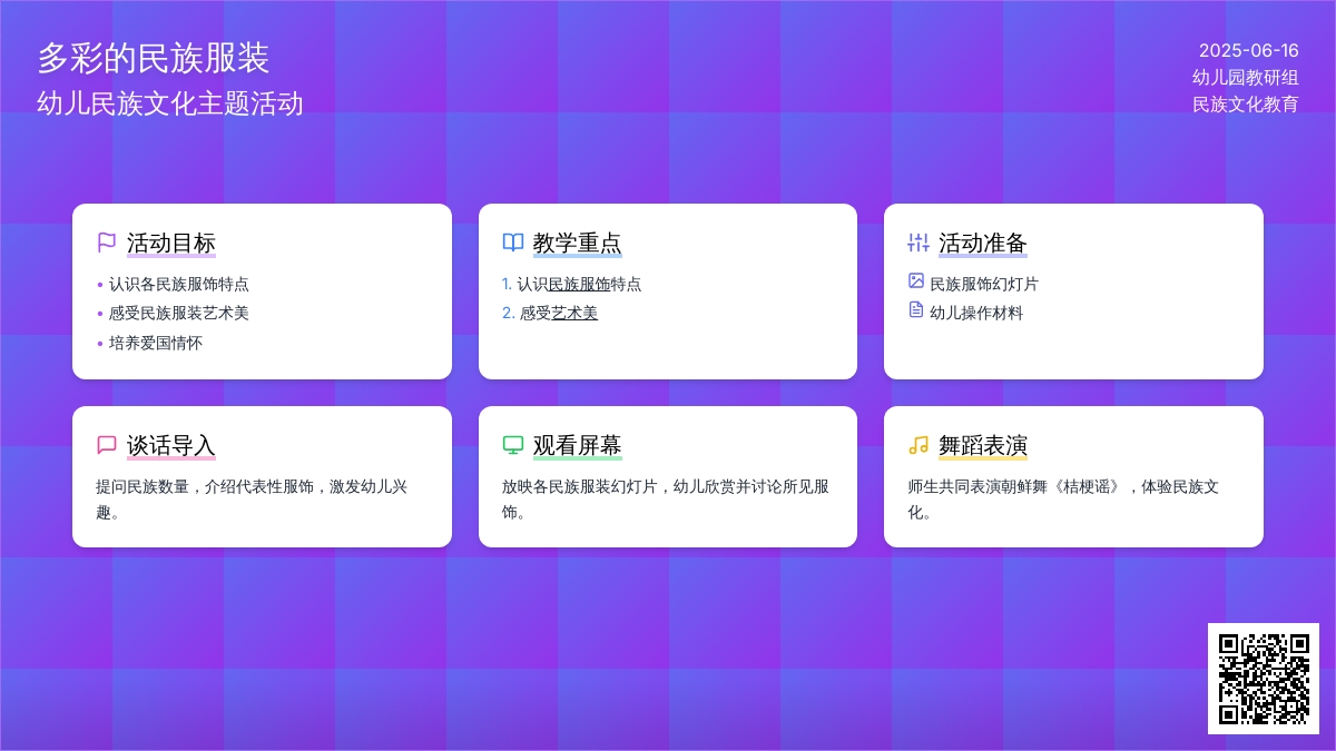 中班社会多彩的民族服装教案
