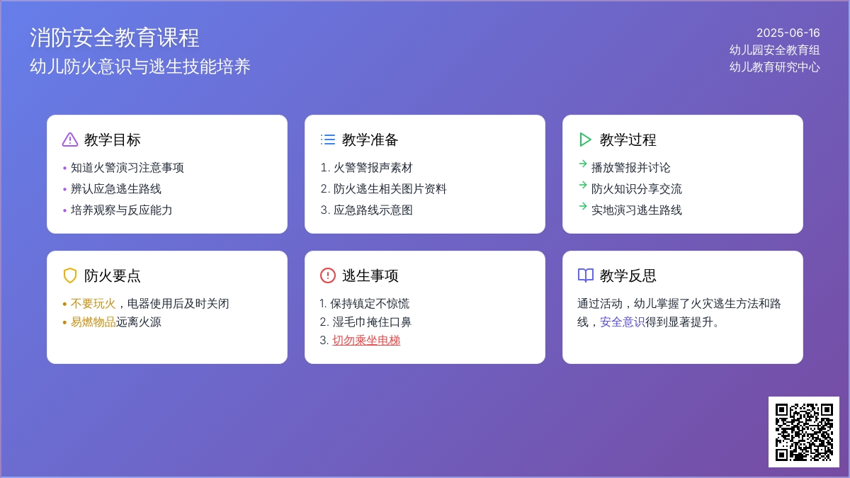 中班社会活动火警演习教案反思