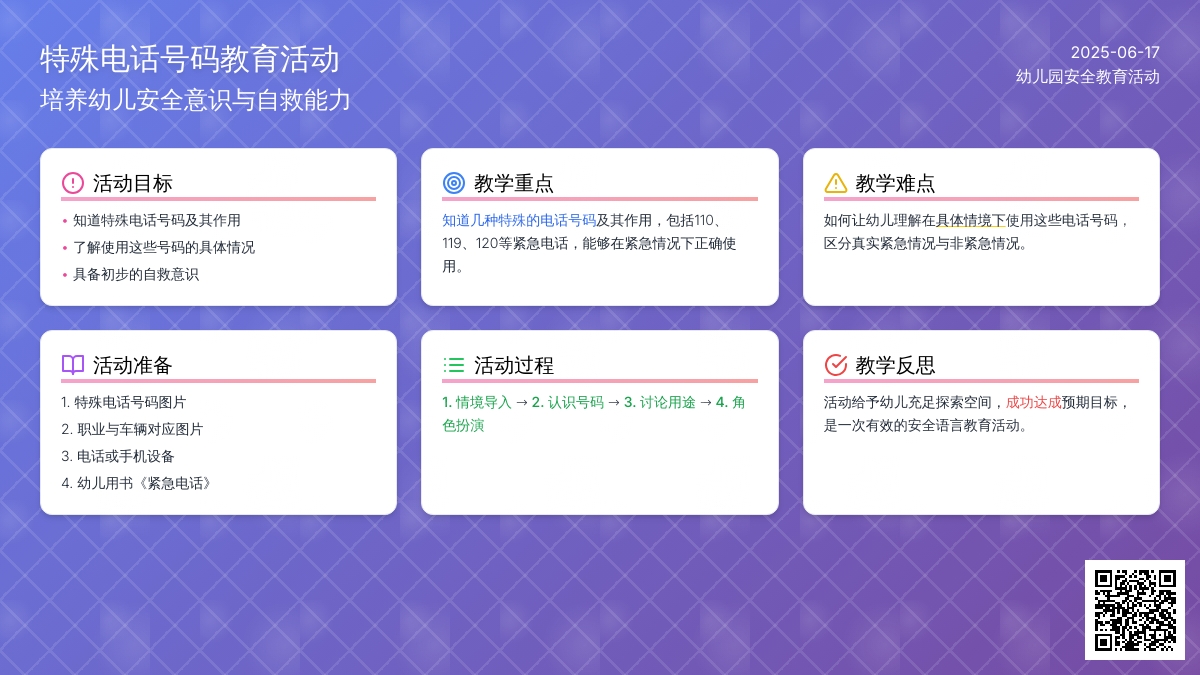 中班社会活动紧急电话教案反思