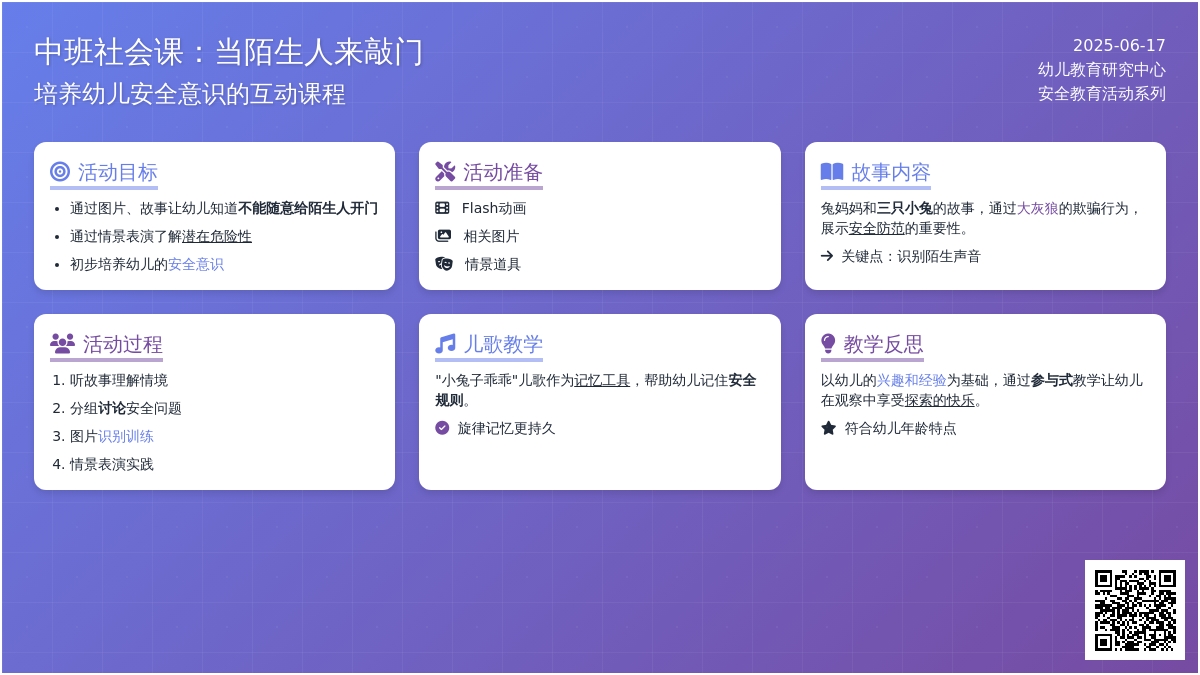 中班社会课当陌生人来敲门教案反思