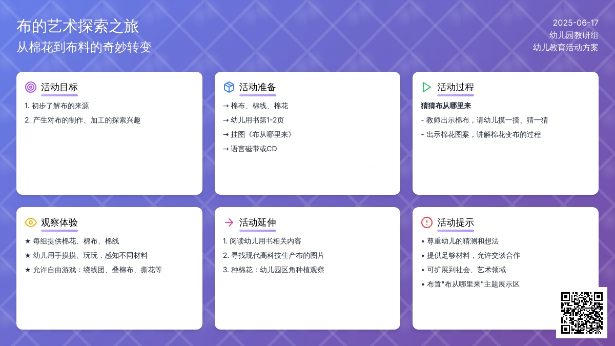 中班社会活动布从哪里来教案反思