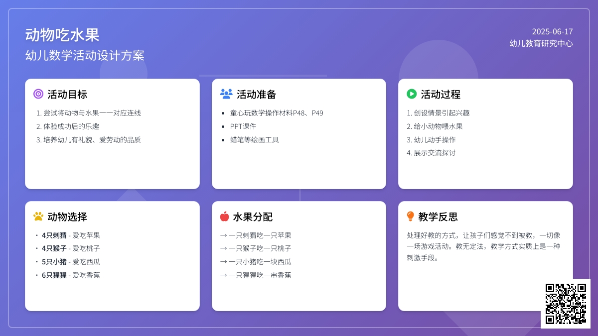 中班社会动物吃水果教案反思