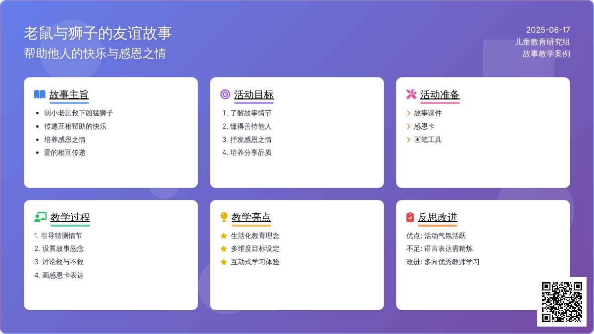 中班社会活动老鼠报恩教案反思