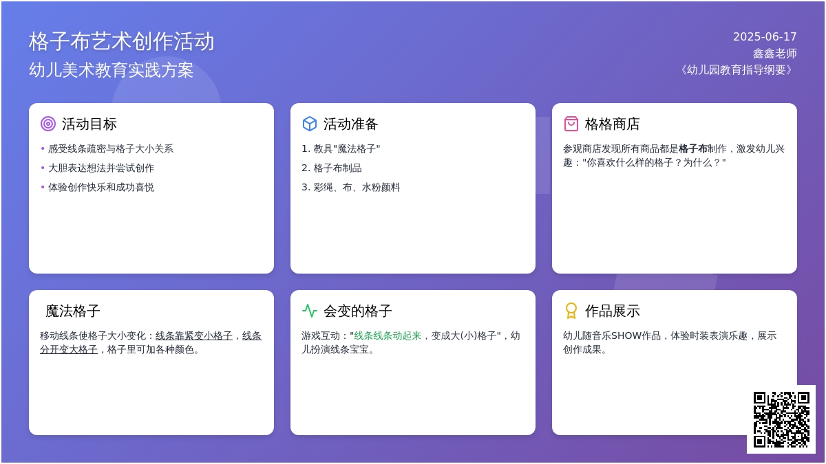 中班美术活动会变的格子教案反思
