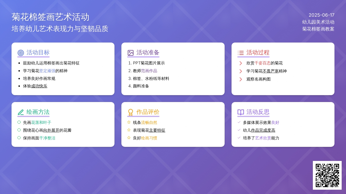 中班美术活动菊花香教案反思