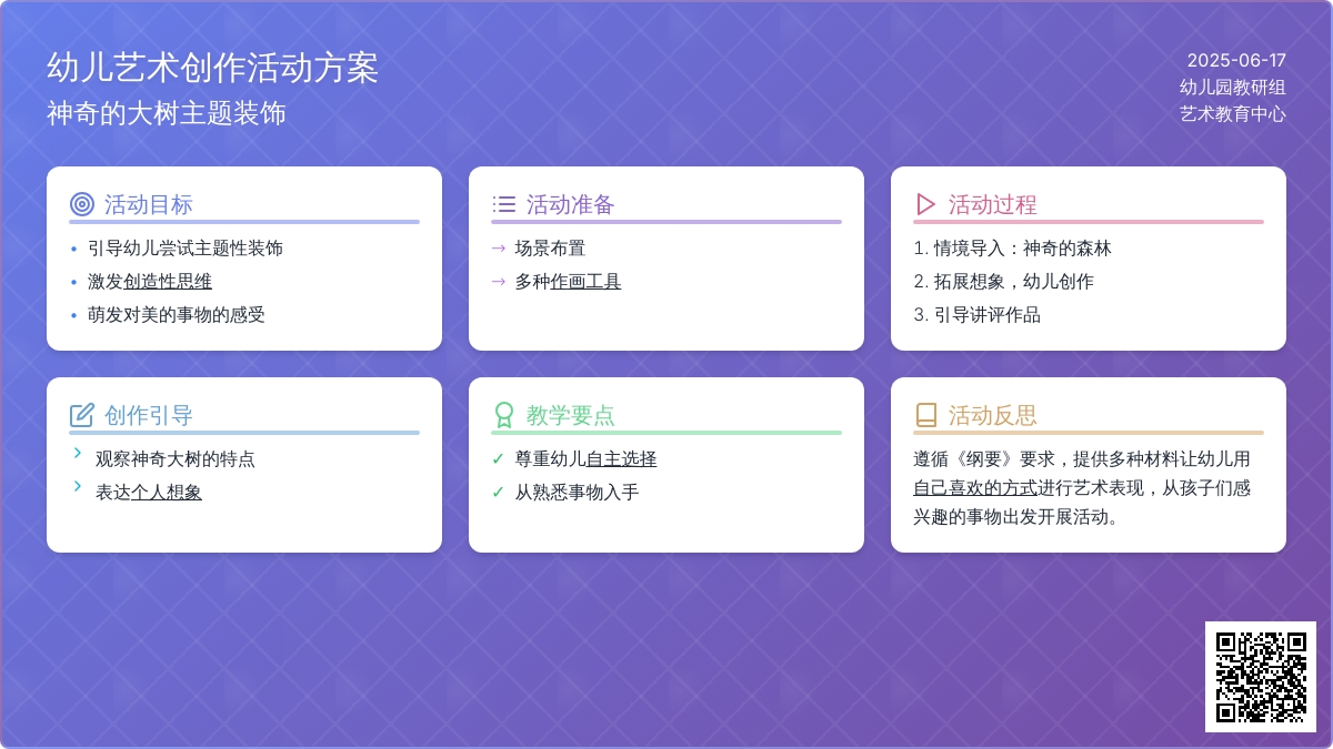 中班美术活动神奇的树教案反思