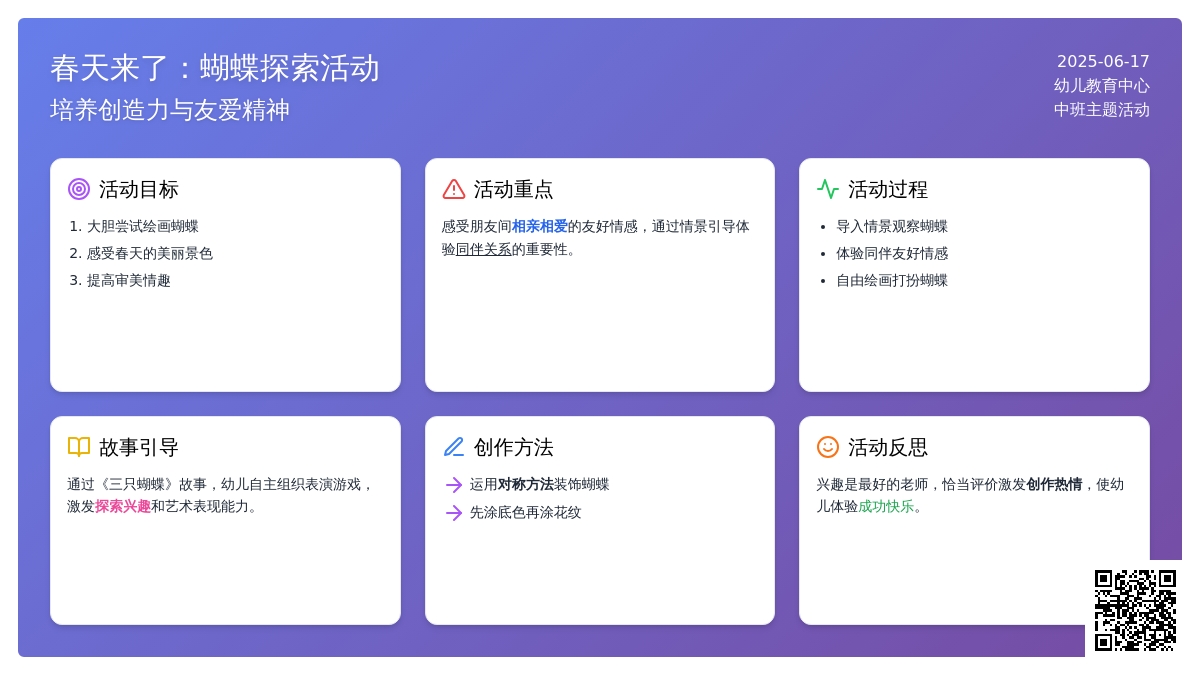 中班美术三只蝴蝶教案反思