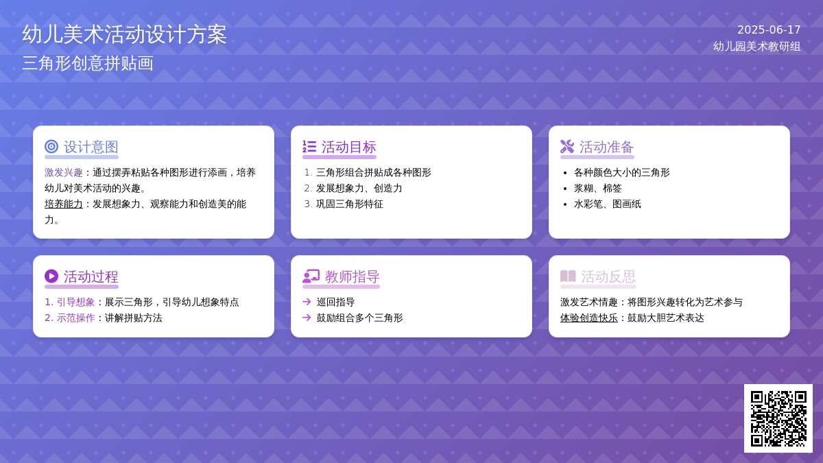 中班美术活动多变的三角形教案反思