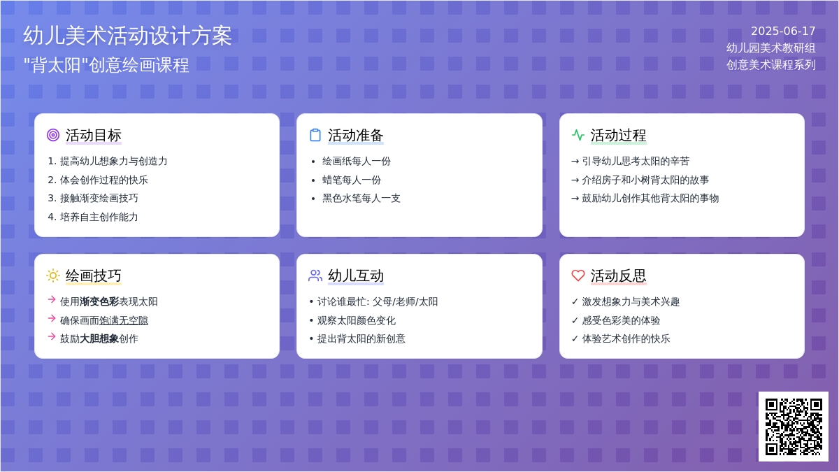 中班美术活动背太阳教案反思