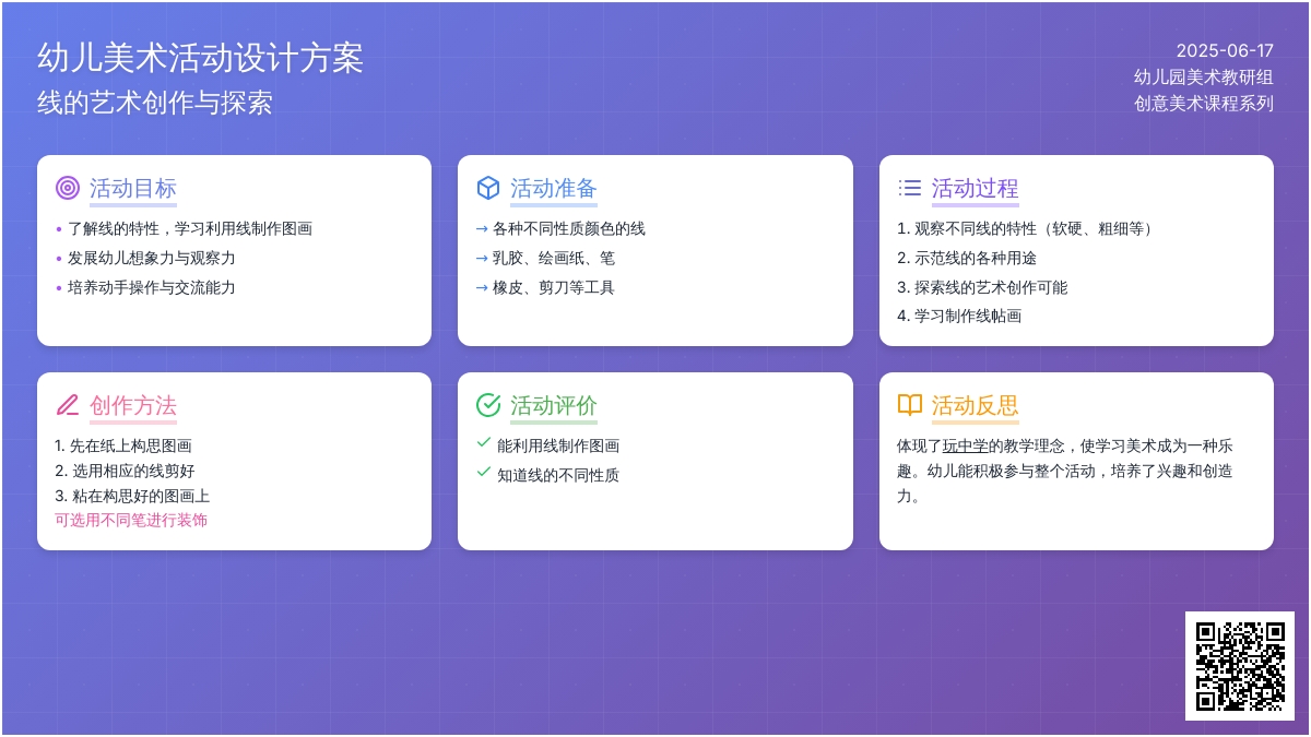 中班美术活动线贴画教案反思