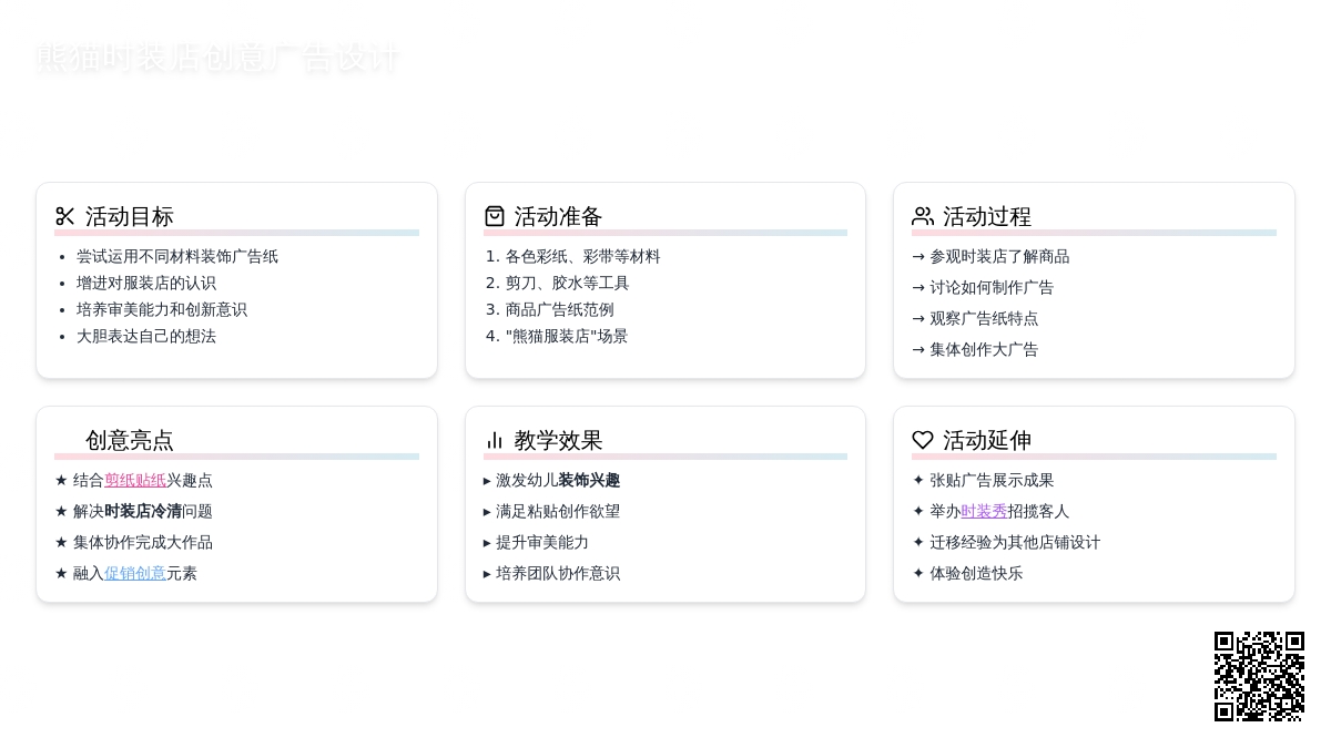 中班美术活动时装店的广告教案反思