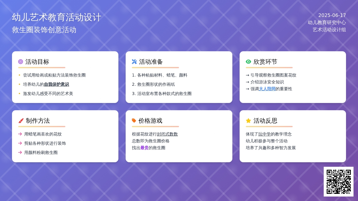 中班美术活动救生圈教案反思