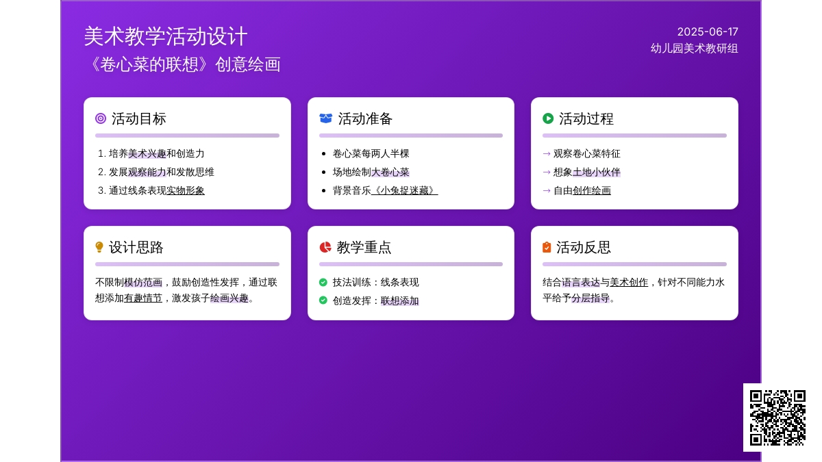 中班美术活动卷心菜的联想教案反思