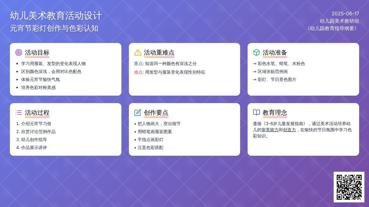 中班美术活动看彩灯教案反思