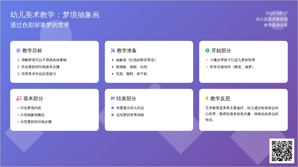 中班美术活动抽象画—我的梦教案反思