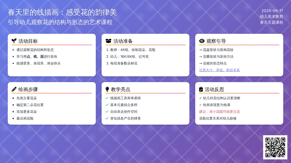 中班美术活动一瓶盛开的鲜花教案反思