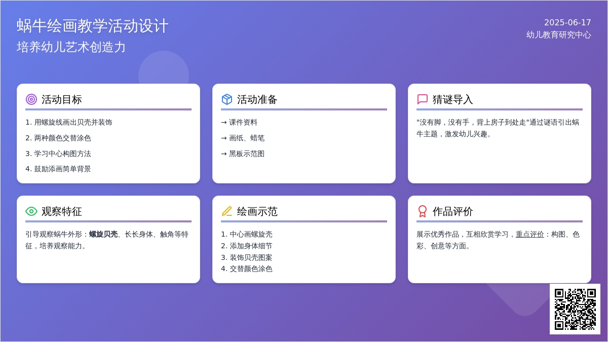 中班美术活动美丽的大蜗牛教案反思