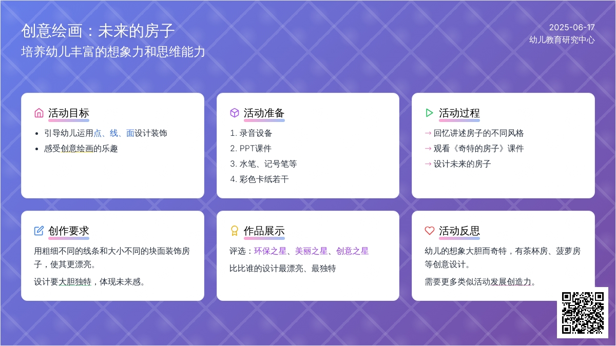 中班美术活动未来的房子教案反思
