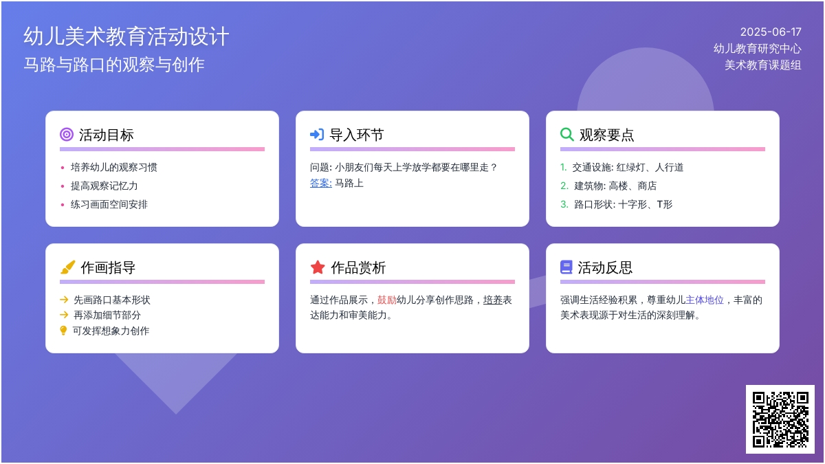 中班美术路口教案反思