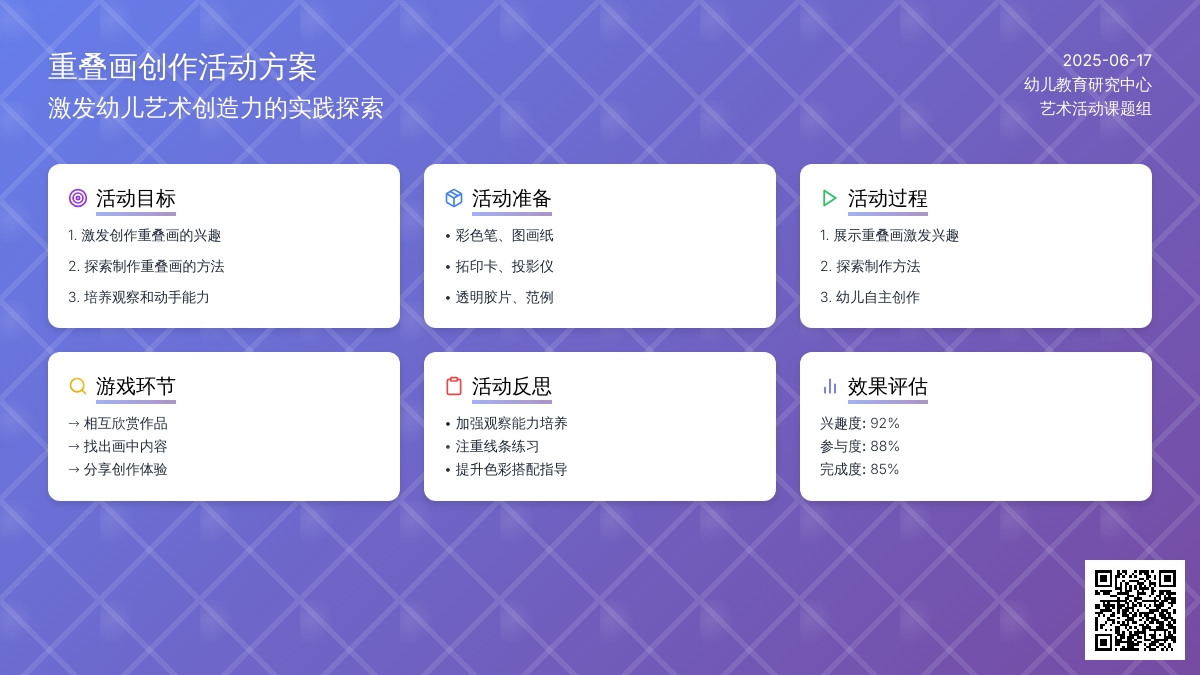 中班美术重叠画教案反思