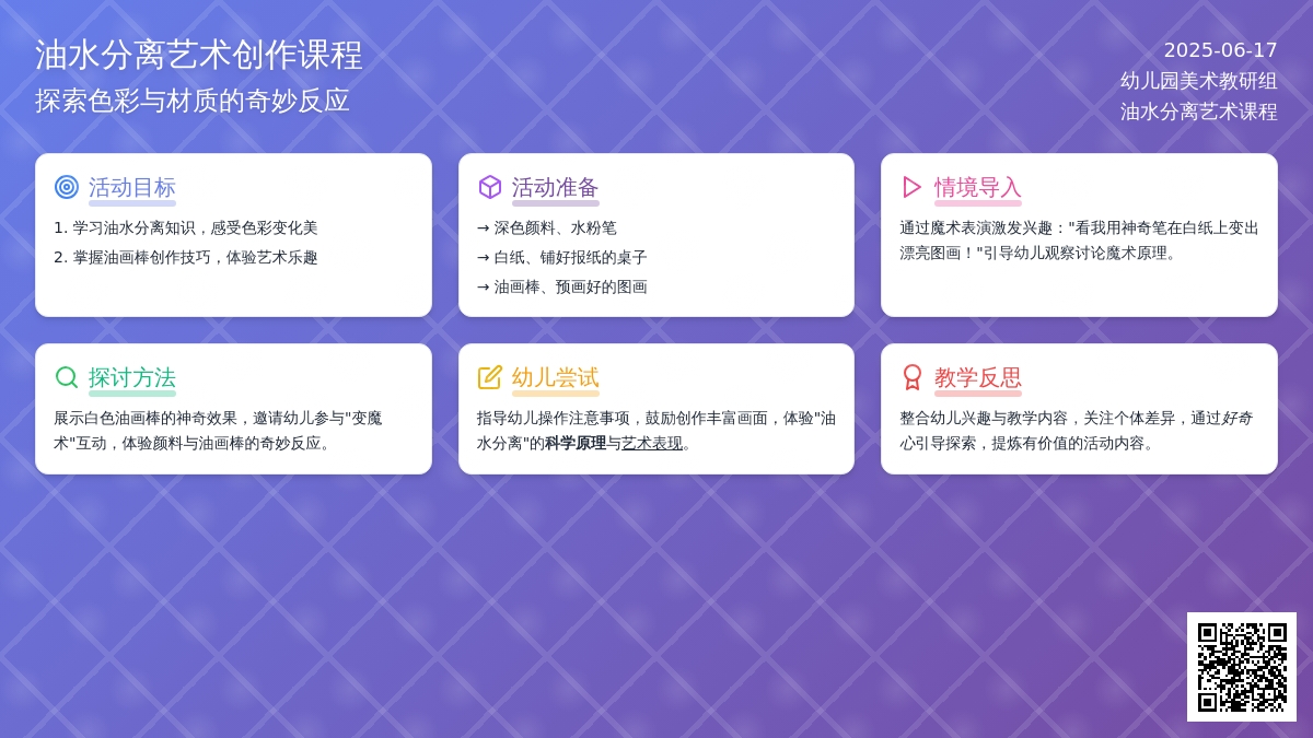 中班美术有趣的油水分离教案反思