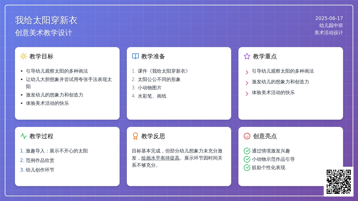 中班美术我给太阳穿新衣教案反思