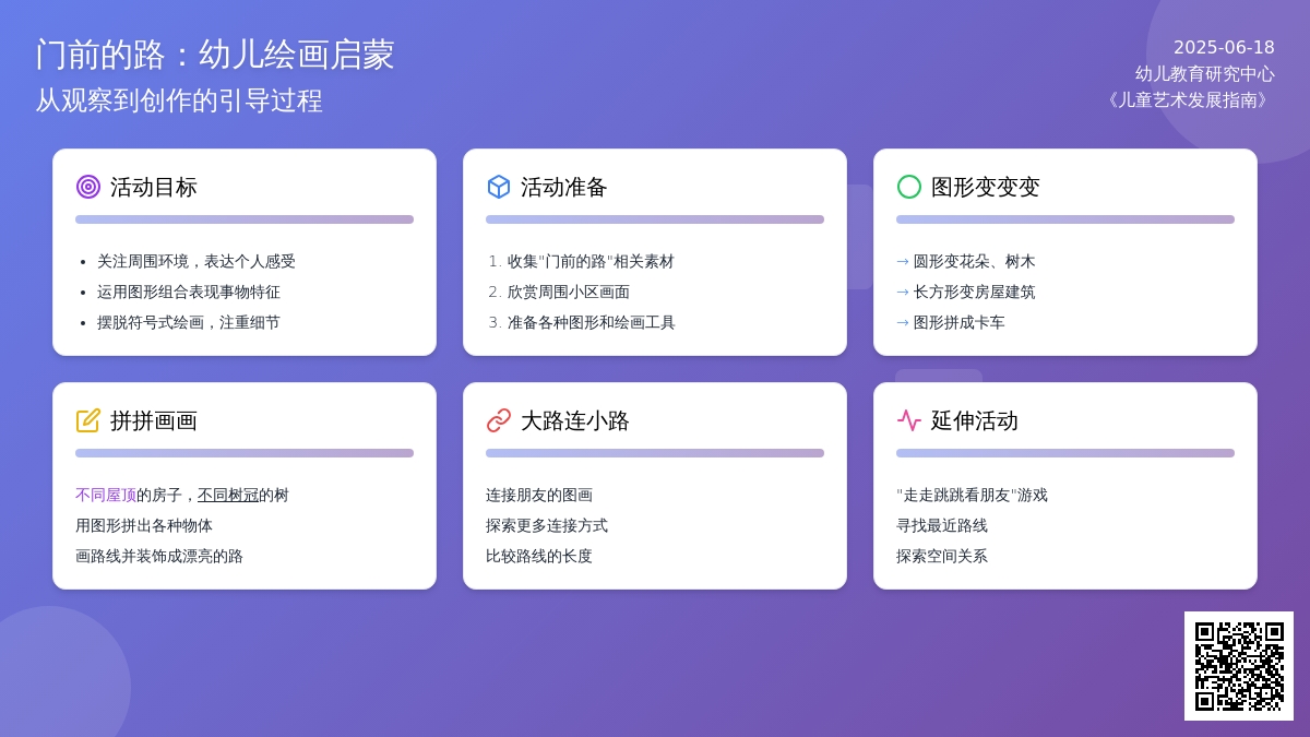 中班美术活动长长的路教案